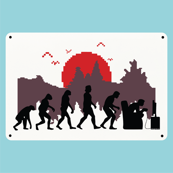 Plaque humoristique: Evolution gamer