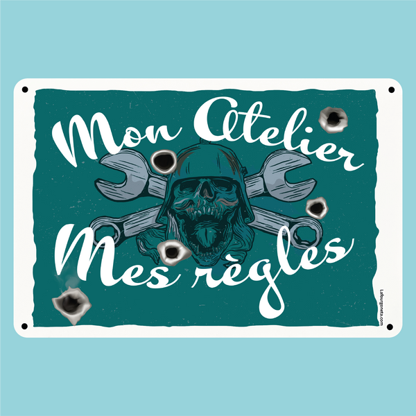 Plaque humoristique: Mon atelier mes règles